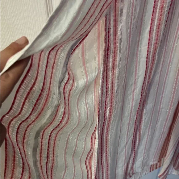 🌴vacation pick🌴Striped Swim Coverup in Pink and White - Picture 3 of 4